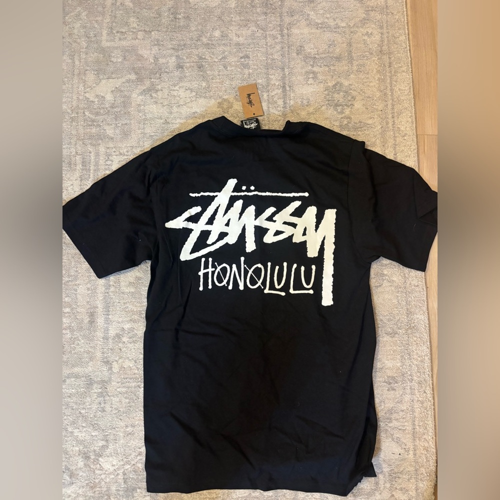 Stussy Black and White Honolulu Tee